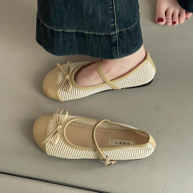 

Модные дышащие балетки с бантом, женские летние французские повседневные, с пряжкой для юбки, сандалии Мэри Джейн 40 жёлтый