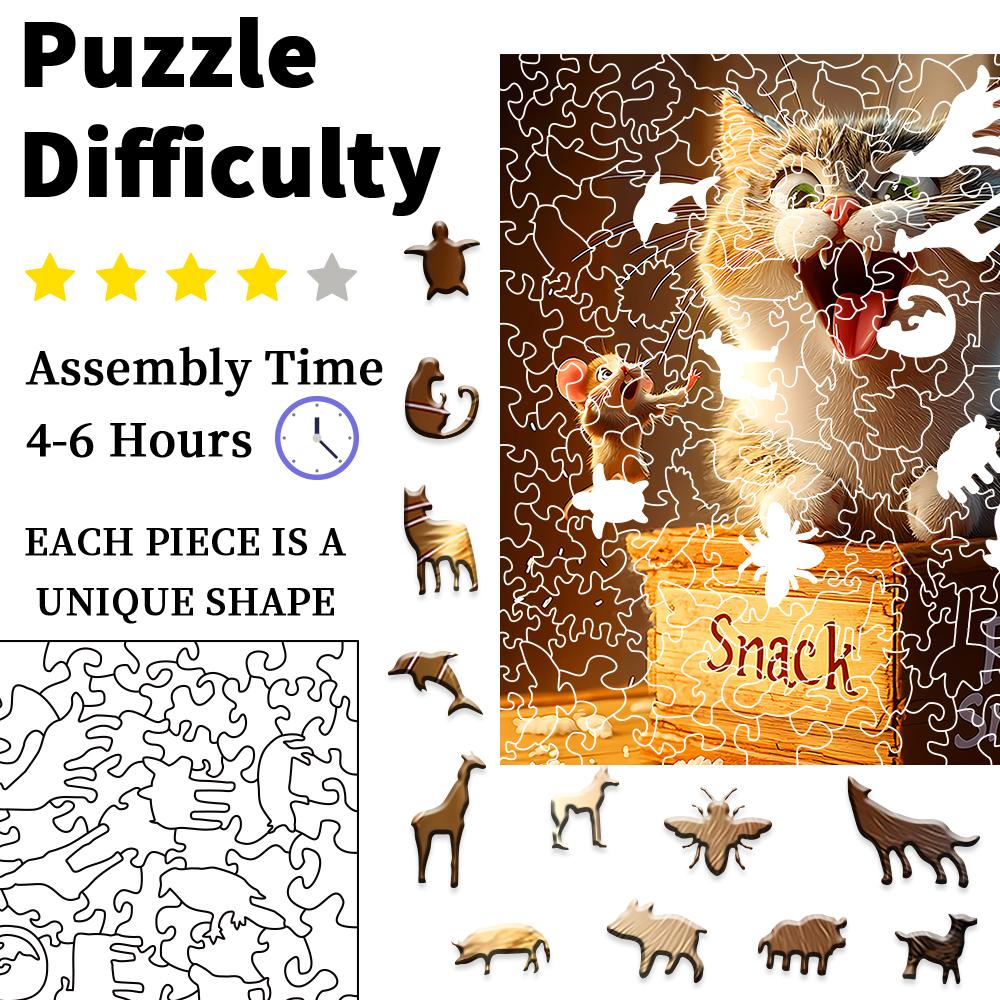 1000-Piece Colorful Cats Art Jigsaw Puzzle for Adults | Vibrant Rainbow Fantasy Painting | Animal-Themed Brain Teaser with Decor