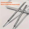 Stainless Steel Multi-Functional Dead Light Beige Remover & Cuticle Pusher Portable Nail Care Tool for Manicure Pedicure
