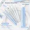 Planwith Rotating Metal Pen 0.5mm Aluminum Alloy Ballpoint Gel Pen 180° Anti-Roll Design Smooth Writing Office School Supplies