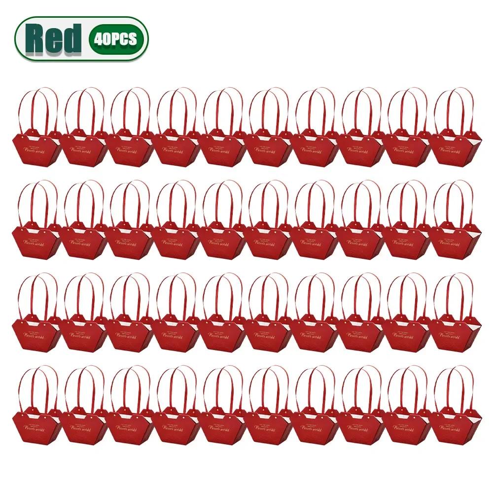 10-40PCS Holiday Flower Packaging Box for Candy Gifts Flower Bouquet Arrangement DIY Floral Materials Party Decoration Supplies