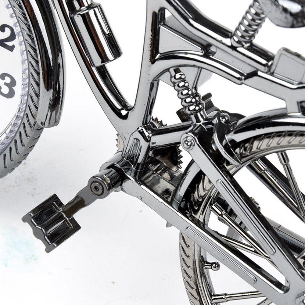 Luxury Arabic Numbel Desk Home Model Glamorous Stand Clock Bedroom Bicycle Alarm Clock Gift Quartz