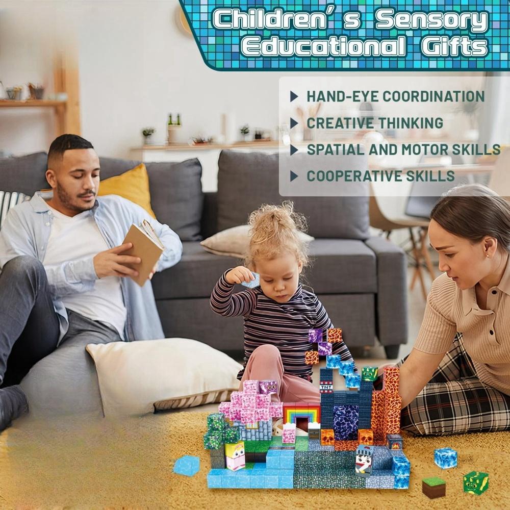 Non-Toxic Magnetic Building Blocks Toys For Children And Children Creative Diy Tabletop Decorations Birthday Christmas Halloween Gifts