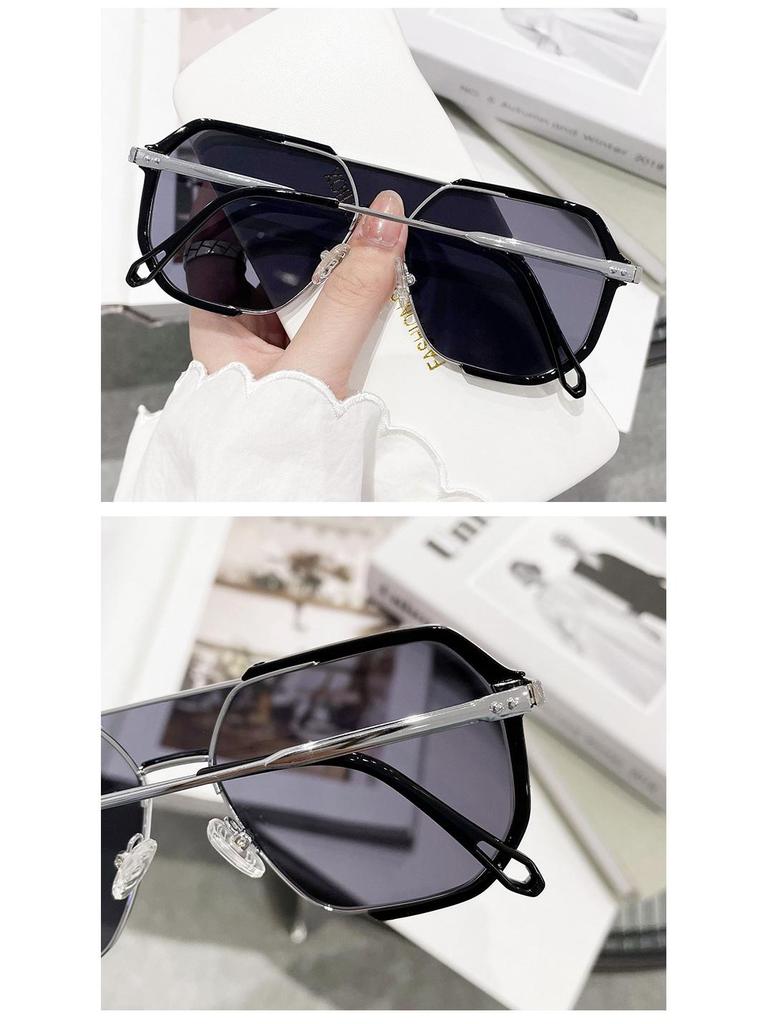 Unisex Myopia-Compatible Sunglasses with Large Retro Frame - Xiaohongshu Style #2238