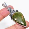 Unakite Gemstone Handmade 925 Sterling Silver Jewelry Pendant 2.64" KJ-134