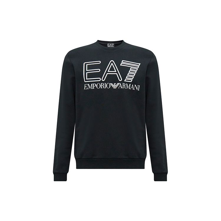 Emporio Armani FW23 EA7 Series Letter Logo Pattern Printed Sweatshirt Men sweatshirt Black 6RPM08-PJSHZ-1200 M