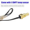 Water Temperature& Voltage Meter Gauge Set 2-In-1 Digital Blue LED Display For 12V/24V Systems In Vehicle Applications
