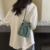 Casual small bag women's new fashion cloth bag single shoulder simple mobile phone bag girl foreign style canvas bag