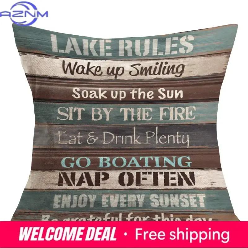 Retro retro style printed polyester pillowcase living room sofa cushion cover household pillow x