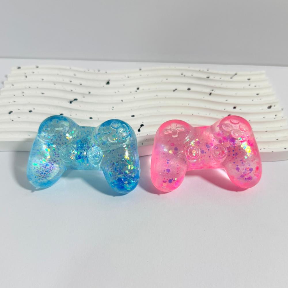 Stress Relief Toy Game Controller Squishy Toy Crystal Soil Squeeze Fidget Toy For Friend Christmas Gift