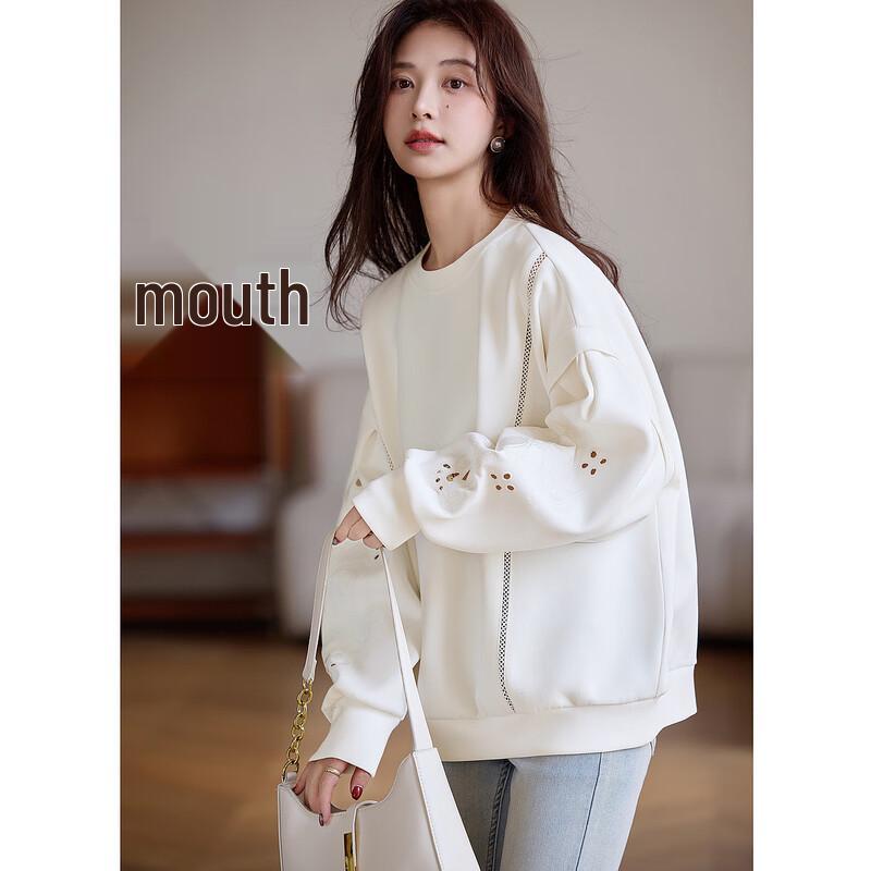 Demana Relaxed Elegant Women's Round Neck Air Layer Sweatshirt