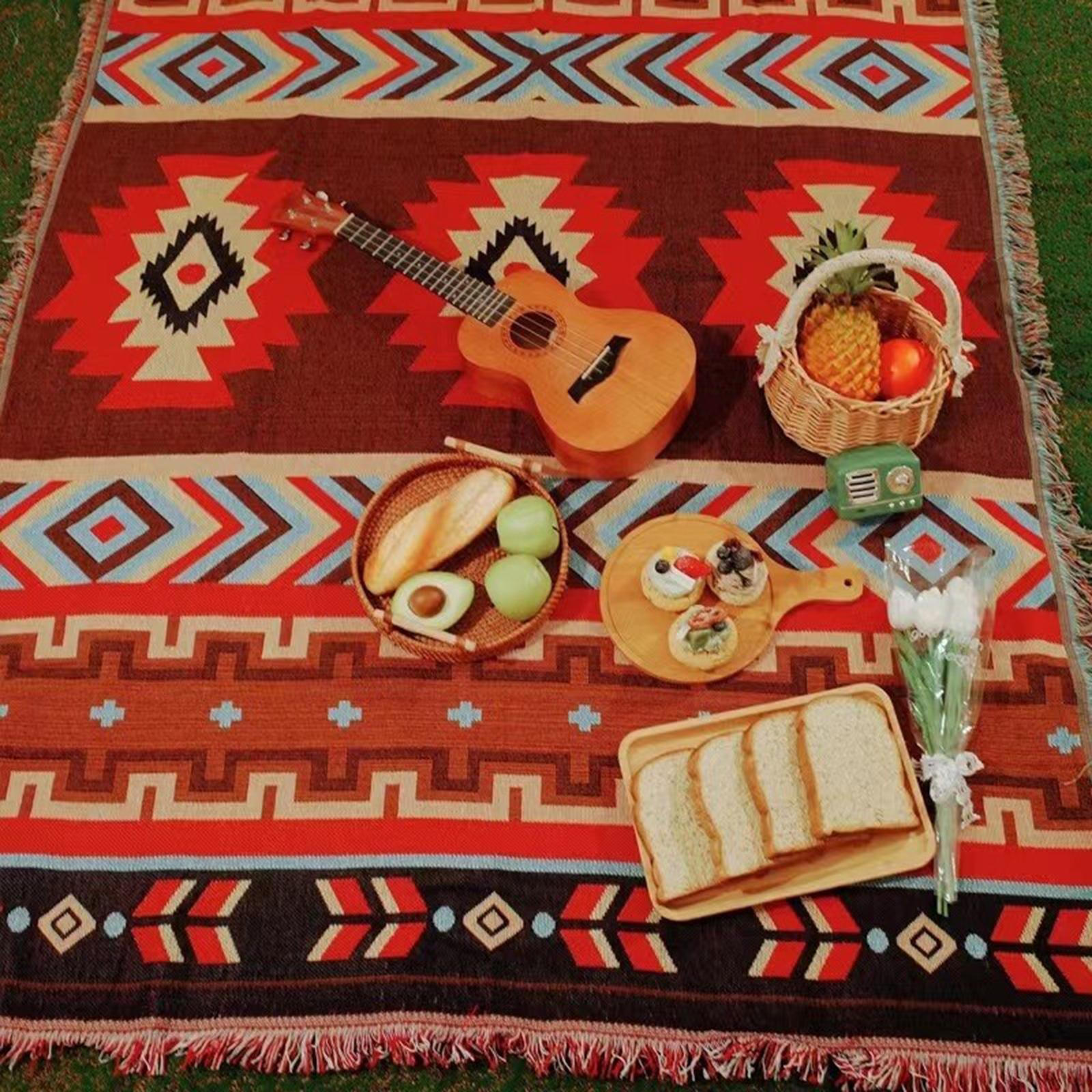 

Плед для пикника с кисточками Bohemian для походов домой, гостиной 90cmx150cm