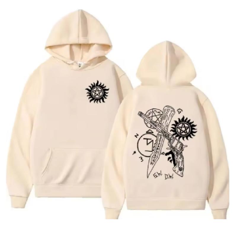 New Supernatural Print Hoodie Women Men Causal Fashion Harajuku Hip Hop Y2K Long Sleeve Pullover Autumn Winter Fleece Sweatshirt
