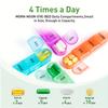 1 Set Monthly Pill Organizer 4 Times A Day, 30 Day Supply with Rainbow Compartments, Portable Medicine & Vitamin Case