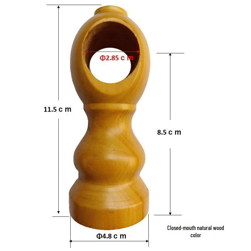 Klassische Holz-Vorhangstange & -Schiene mit dekorativer Einzel-/Doppelhalterung