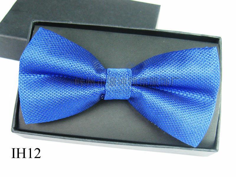 Men's Silver Thread Jacquard Bow Tie In 15 Styles - Polyester, Solid Color, Casual