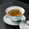 170ml Ancient Hand-painted Landscape Gaiwan Handmade Ru Kiln Porcelain Bowls Tea Tureen Tea Maker Cover Bowl Teaset Decoration