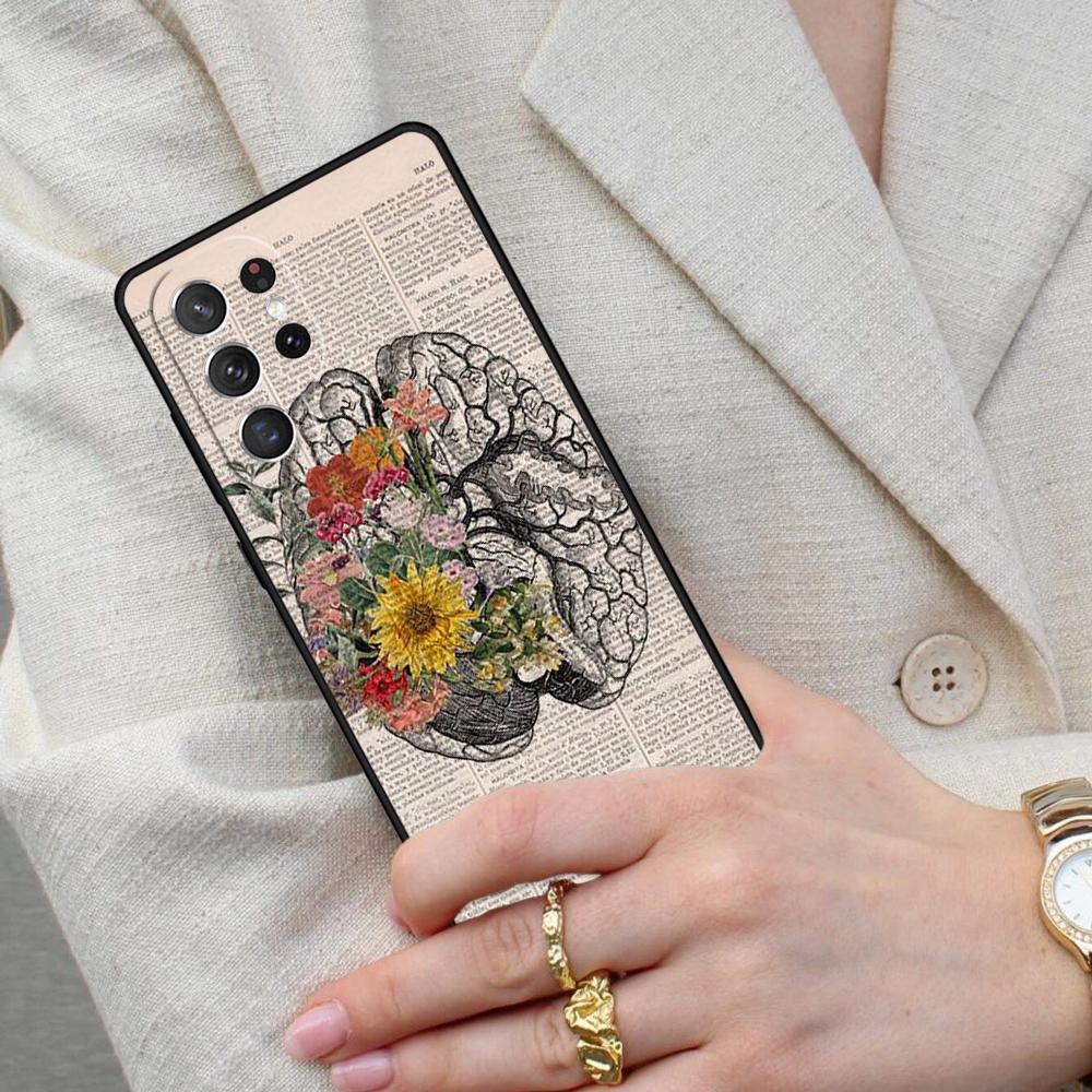 Medical Human Organs Brain Kidney Art Cell Phone Case for Samsung Galaxy S26 Ultra S25 S24 S23 S22 S21 S20 Note10 Cover