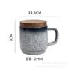 Minimalist Ceramic Mug With Lid Office Student Couple Gift 450ml Porcelain Coffee Cup European Style