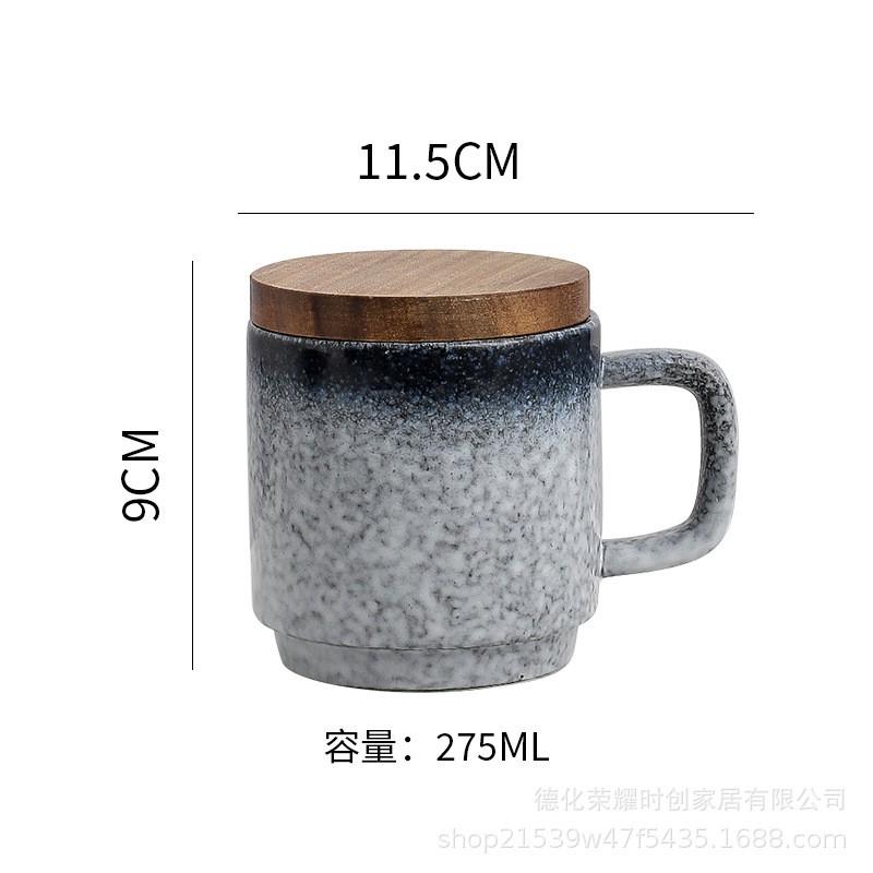 Minimalist Ceramic Mug With Lid Office Student Couple Gift 450ml Porcelain Coffee Cup European Style