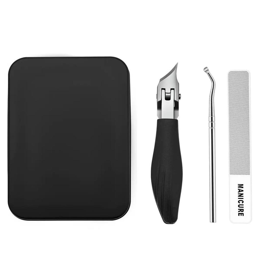 Super Sharp Stainless Steel Large-Opening Nail Clipper Set, Oblique-Edge Pedicure Tools