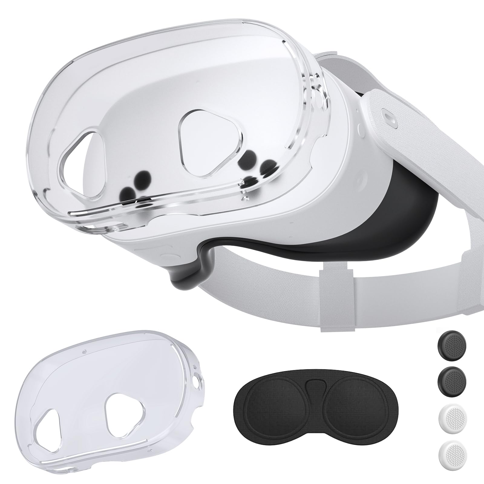 

For Meta Quest 3S Accessories VR Accessories Set for Quest 3S Compatible with Meta Quest 3S Case Transparent Shockproof Stainproof Waterproof Oil