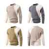 New Winter Style Men's Fashion Color-blocking Sweater Men's Casual Base Shirt