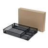 Office Storage Drawer Organizer with 5 Compartments Metal Mesh Desktop Organizer