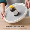 1pc 2 Layer 360 Degree Rotating Spice Storage Rack Non Slip Turntable Storage Tray Cosmetic Storage Box Space Saving Design