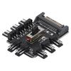 Computer Fan Hub Splitter 8‑Way Speed Controller 3 Pin Extension Cable SATA Interface