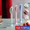 3Pcs/Set 3 In 1 Portable Knife Fork Spoon Household Kitchen Supplies Spoon Fork Knife Three-piece