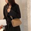 1 Stück Einfache einfarbige Umhängetasche Damen PU-Leder Crossbody-Tasche Mode Neue Clip-Umhängetasche Damenhandtasche Geldbörse