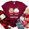 Kawaii SnowUnisex Bubu Dudu Christmas Graphic Tshirt Trendy Funny Cartoon Panda Printing Women Shirt Fashion Holiday Cotton Tees