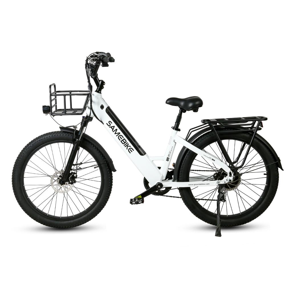 Bicicletă Electrică Samebike RS-A01 Plus Motor 750W Baterie 48V 14Ah Anvelope Groase 26*3.0 inch Bicicletă Electrică de Oraș pentru Navetă cu Cadru Jos