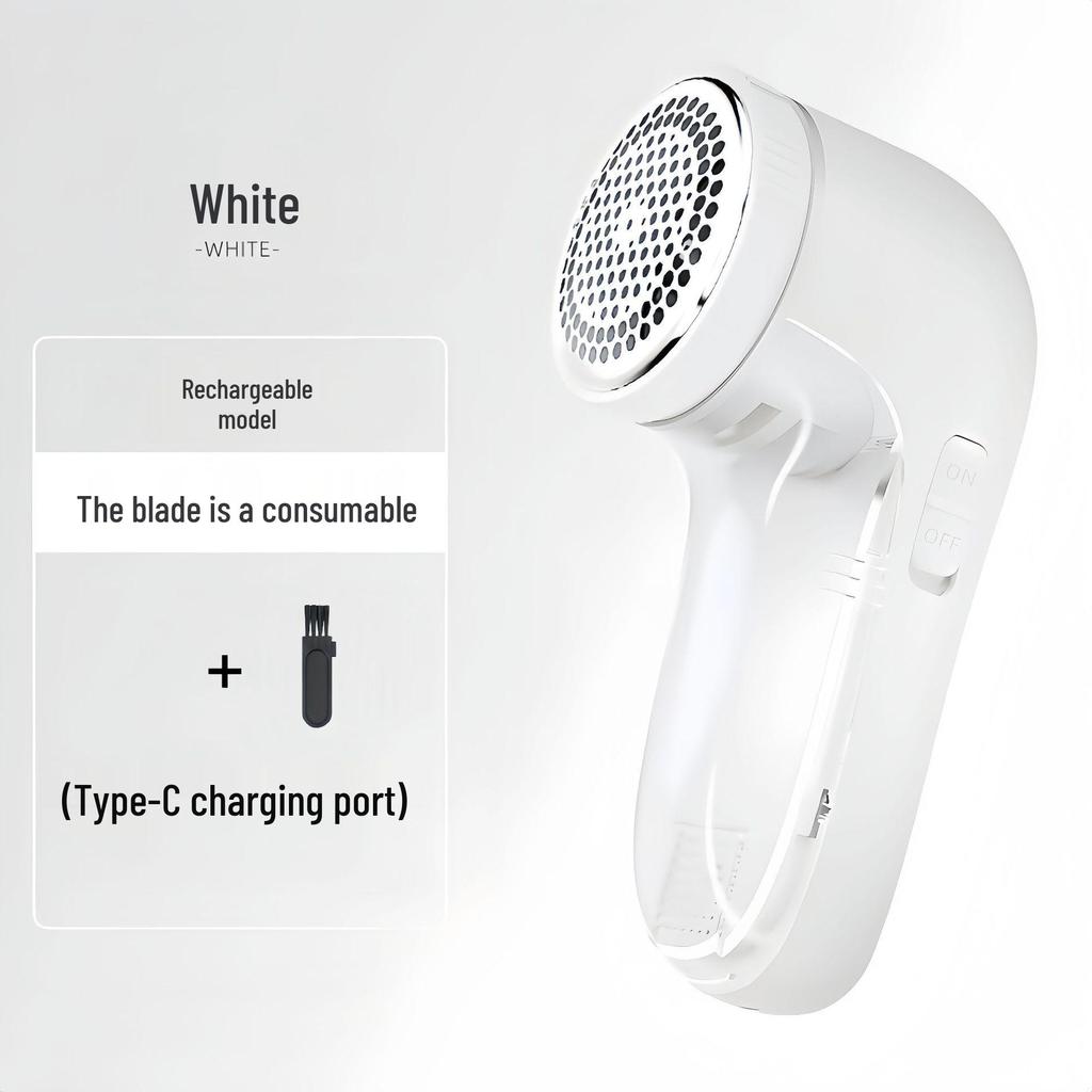 Dispozitiv de îndepărtare a mingilor din material textil reîncărcabil și aparat de ras pentru haine și pantaloni