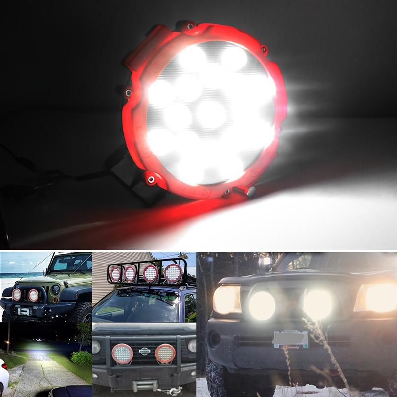 12V 51W Bright LED Light Off Road 4x4 Spotlight Car Headlight Work Spot Lamp For Truck JEEP Hummer Car Work Light Accessories