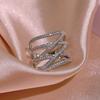 Accessories Ladies Exaggerated Luxury Ring Ring Micro Zircon Ring Ring