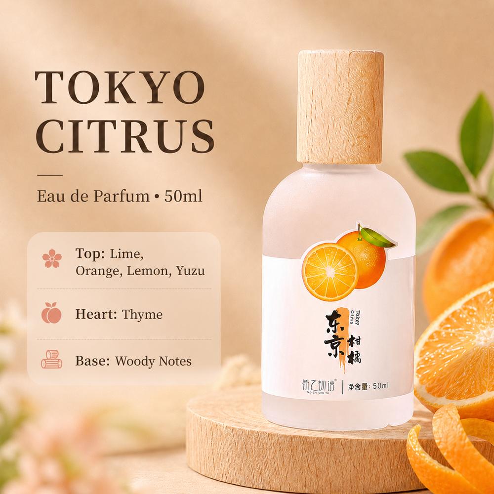 Light citrus perfume, fresh ladies long-lasting perfume, jasmine rose perfume