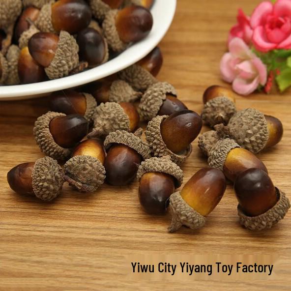 Festive Simulation Acorns & Chestnuts Ornaments for Home & Christmas Decor