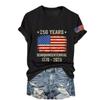 Women's Casual Round Neck Short Sleeve Pullover Printed T-Shirt Top
