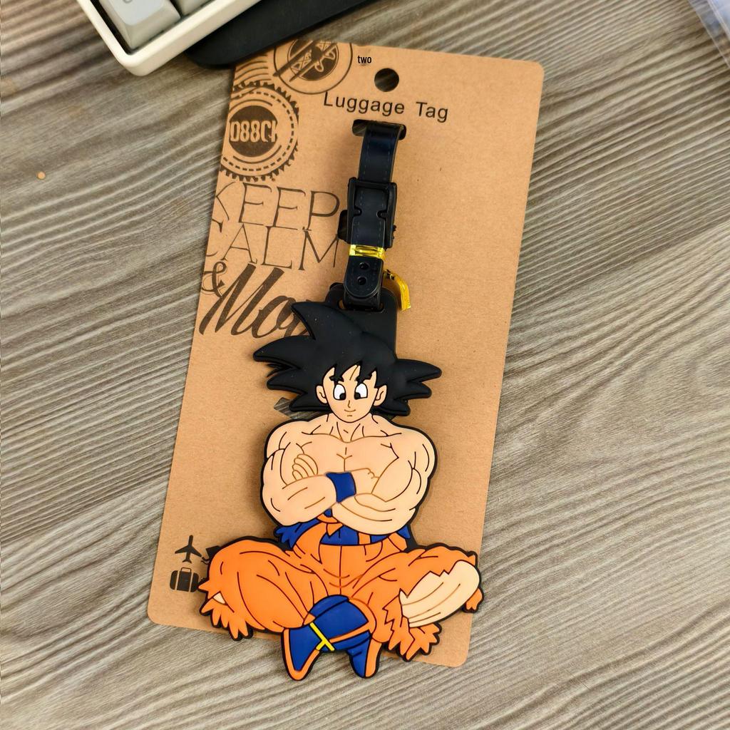 Anime Cartoon Cute Dragon Ball Goku Buu Vegeta Luggage Tag Suitcase Label