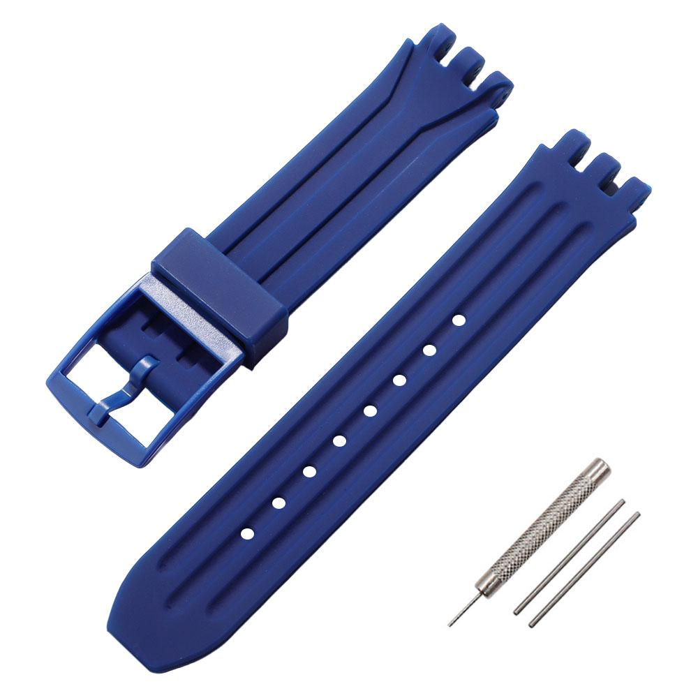 Silikon-Uhrenarmband 18mm für Swatch SUIB400 SUIK400 Wasserdichtes Weiches Gummiarmband Herren Damen Sport-Armband Zubehör Armband