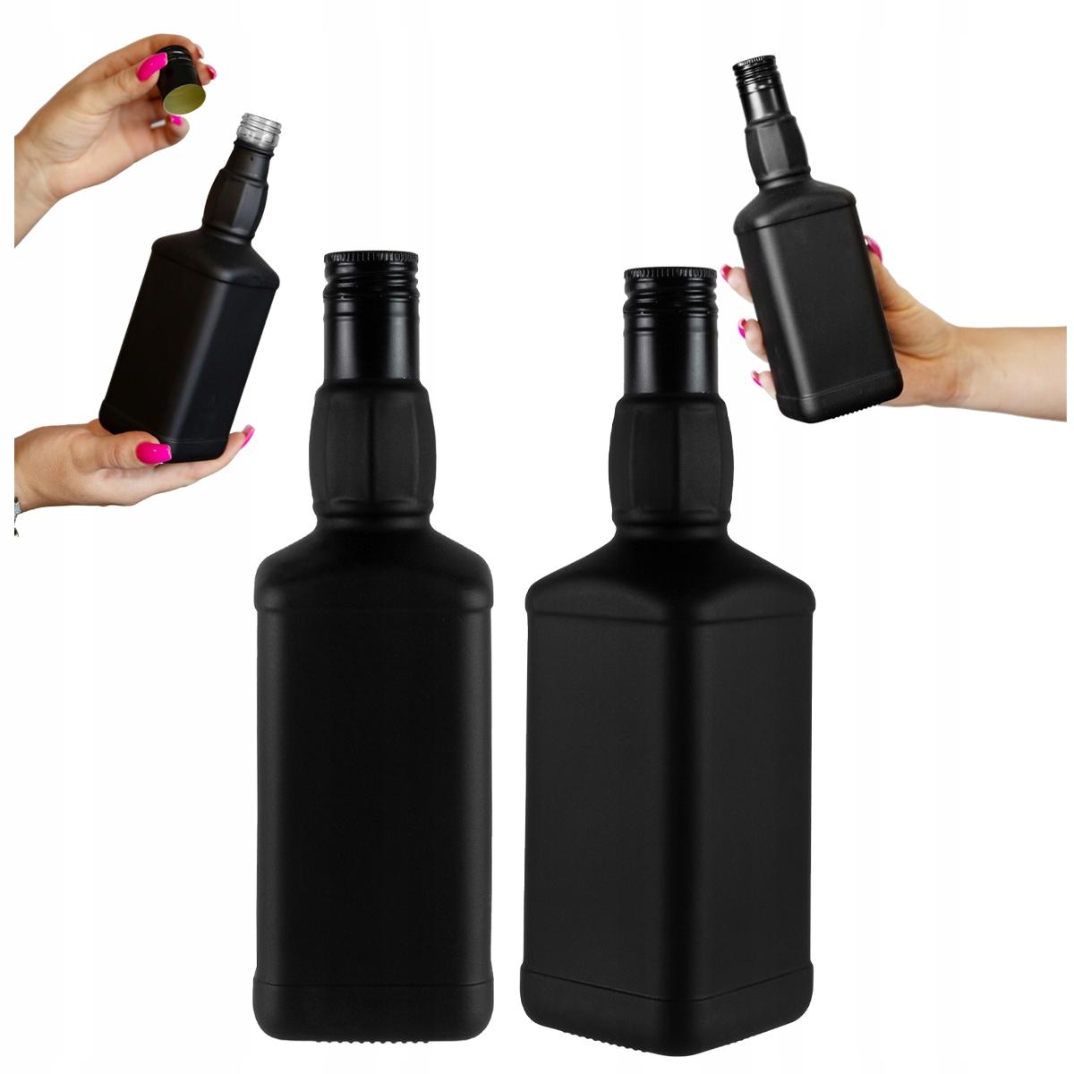 Glazen Fles Daniels 500 Ml Zwart Mat Voor Likeuren Whisky Alcohol Cadeau