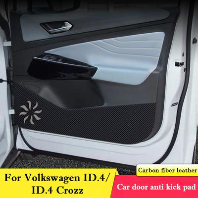 Para Volkswagen ID.4 Crozz 2026-2026 Pegatina Protectora Antipatadas para Puerta de Coche Película Resistente a Arañazos de Fibra de Carbono Accesorios