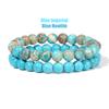 2Pcs/Set Bracelets For Women Natural Stone Bracelet Set Agates 8mm Beads Bangle Turquois Crystal Bracelet Me… More