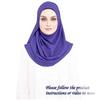 Bubble Chiffon Double Loop Instant Hijab Scarf Women Muslim Shawl Cape Foulard Islamic Headscarf Femme Musulman Bandana 180*75cm