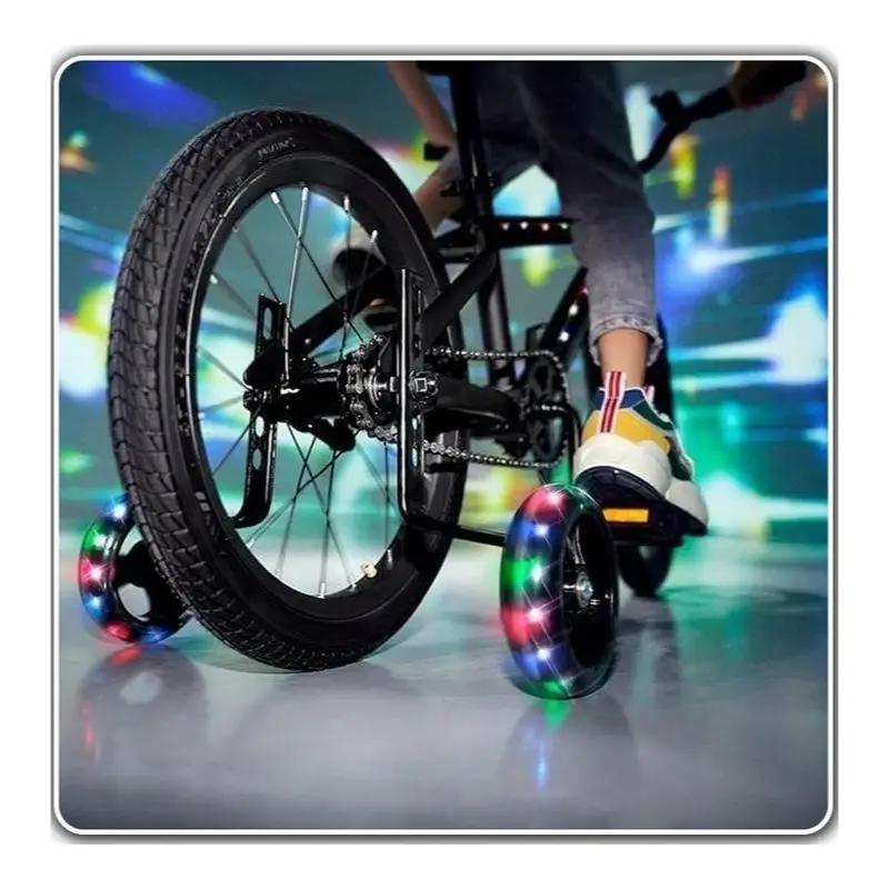 Postranní kolečka pro dětská kola, LED RGB, barevná kola na kolo, svítící