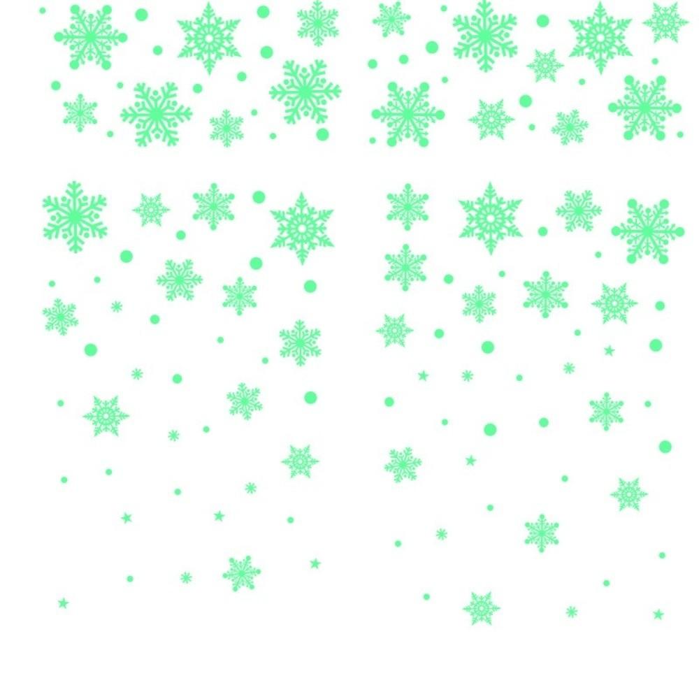3D Snowflake Static Stickers Fluorescent Window Sticker New Snowflake Decoration Christmas