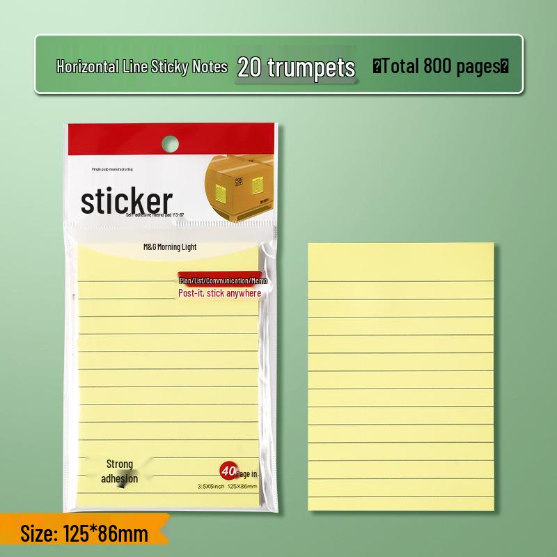 Mornsun Large Lined Sticky Notes for Students