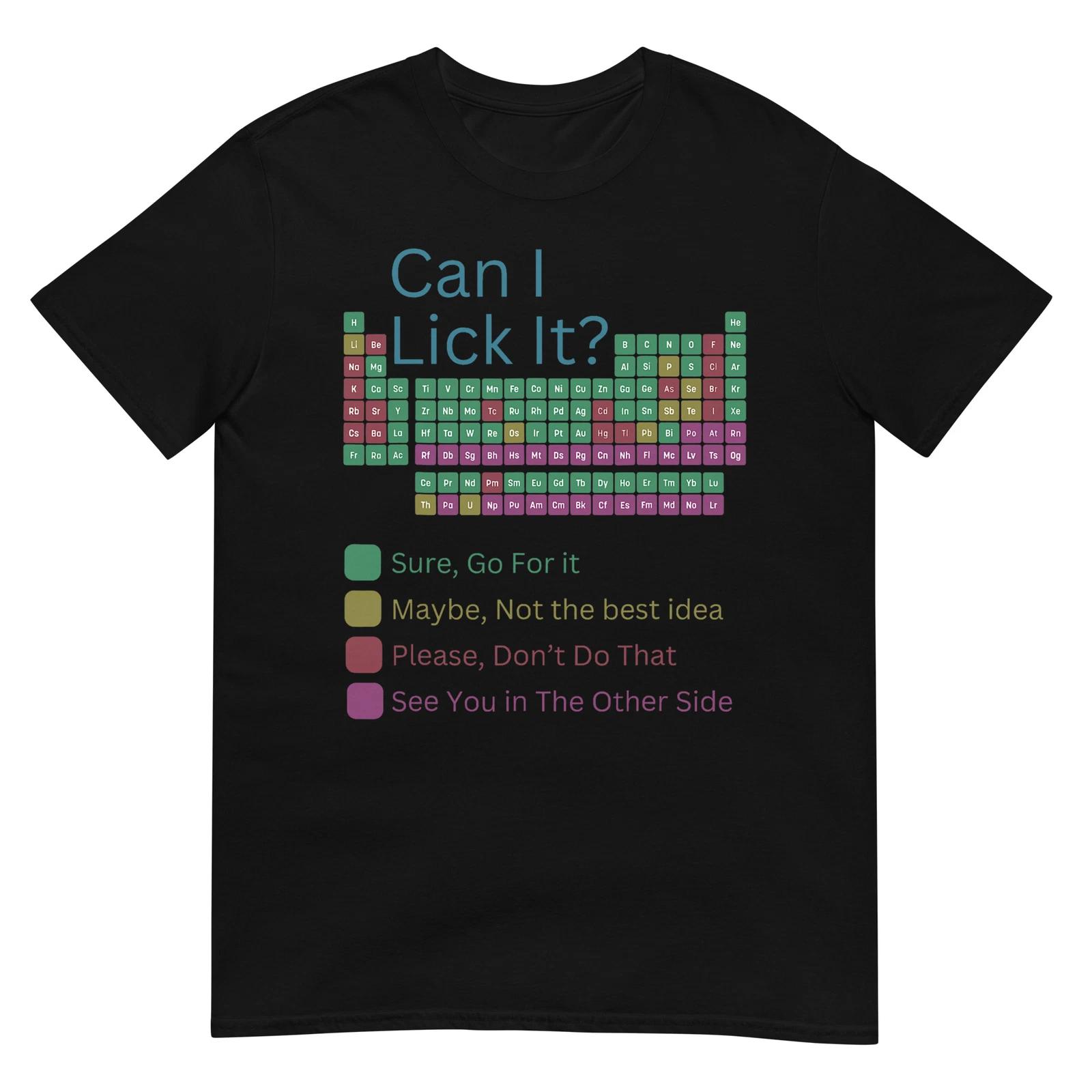 Могу я это лизнуть Забавная футболка с Периодической таблицей Менделеева S